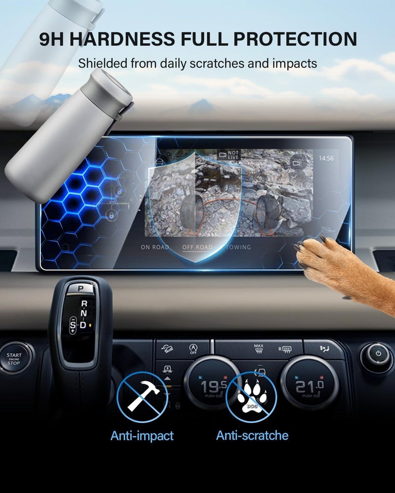 WEIPIN For Glossy Tempered Glass 2020 2021 2022 Land Rover Defender 10 Inch Touchscreen Screen Protector - Defender Accessories - Image 5
